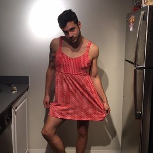 Urban Outfitters Red patterned mini dress